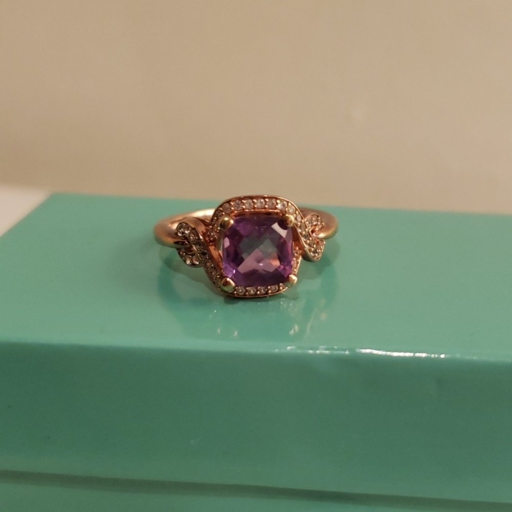 Amethyst 14k Rose Gold Ring
